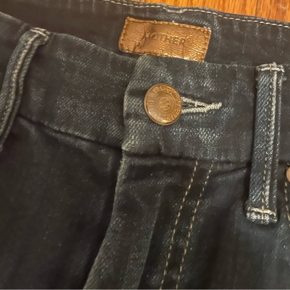 MOTHER JEANS 24 HIGH WAISTED LOOKER COFFEE TEA OR ME EUC STRETCH DARK BLUE - Picture 6 of 6